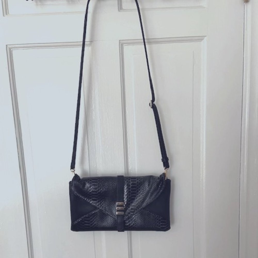 Melie Bianco Vegan Leather Black Purse